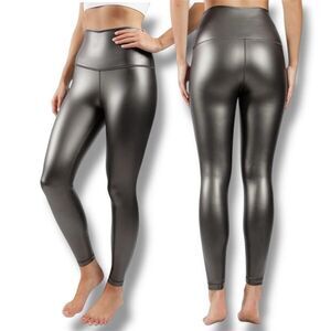 90 Degrees by Reflex Super Hi Waist Leatherette Fleece Brushed Inside Women’s L